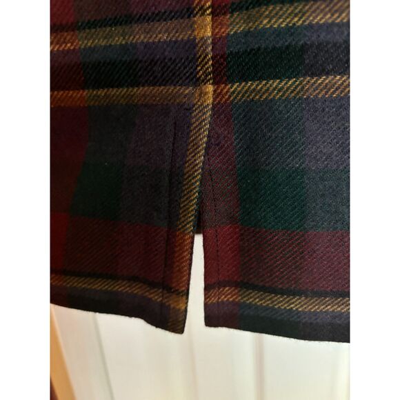 Summit Sportswear Plaid A Line Midi Pleated Skirt Waist 25" - Picture 9 of 12